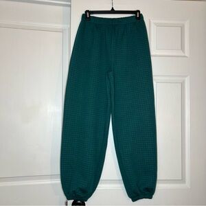 K Princess Polly Arabella Waffle Knit Green Sweatpants Joggers Womens US sz 6